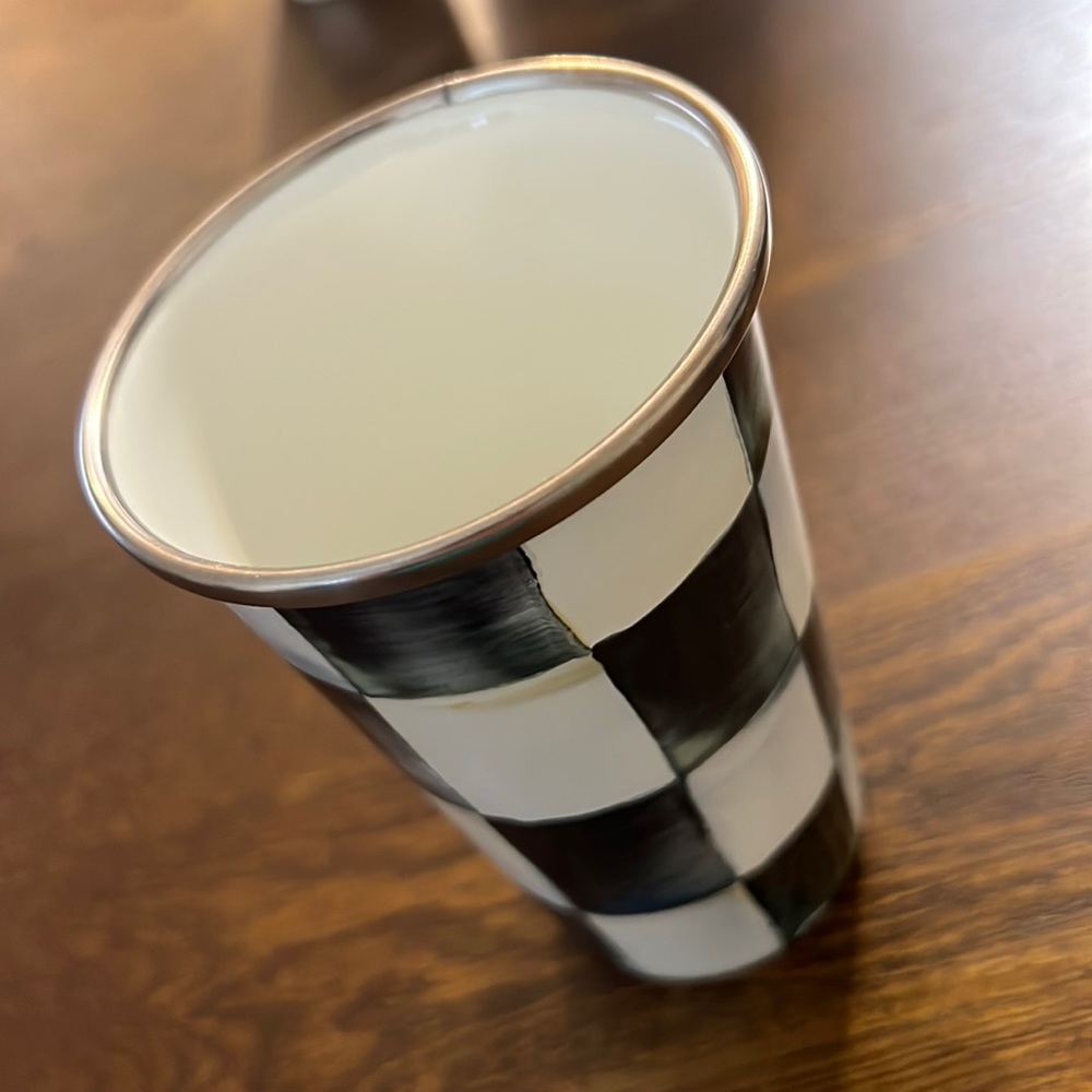 Makenzie-Child’s Courtly Check Enamel Tumbler - 10 Ounce
